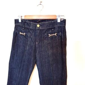 7 For All Mankind Gold Detail Jeans Low Rise Slim